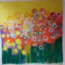 Blumen  - Bilder auf Leinwand - Grosses Bild